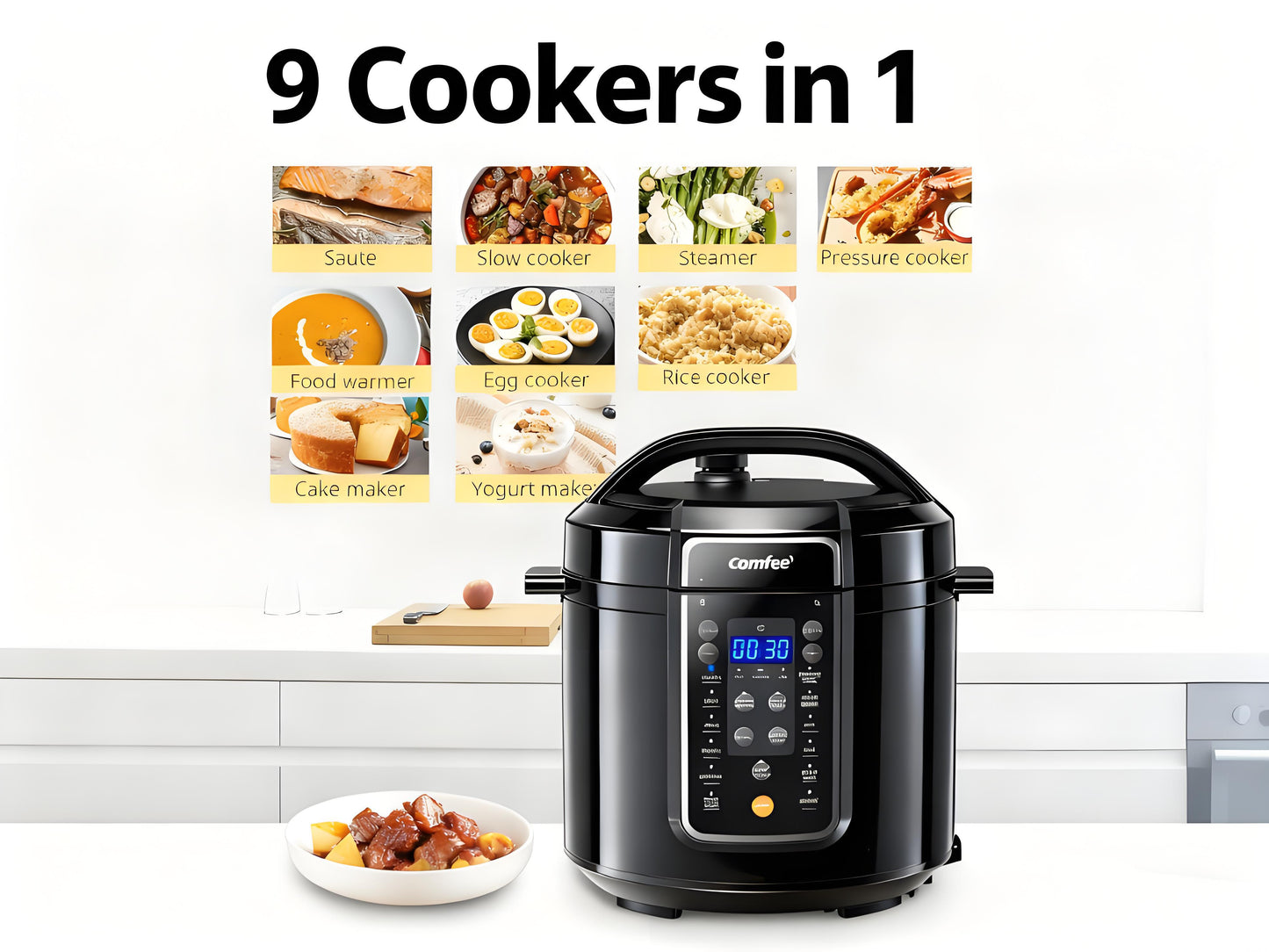 Micro-Pressure Rice Cooker & Multi-Cooker, 14-in-1, 5.3 Qt Capacity