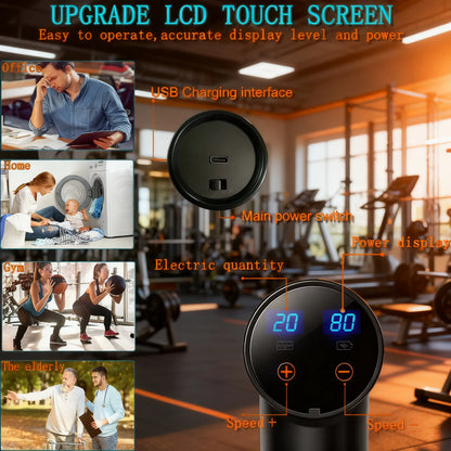 [Housify]™ Deep Tissue Massager, 8 Heads & 20 Speeds for Muscle Relief